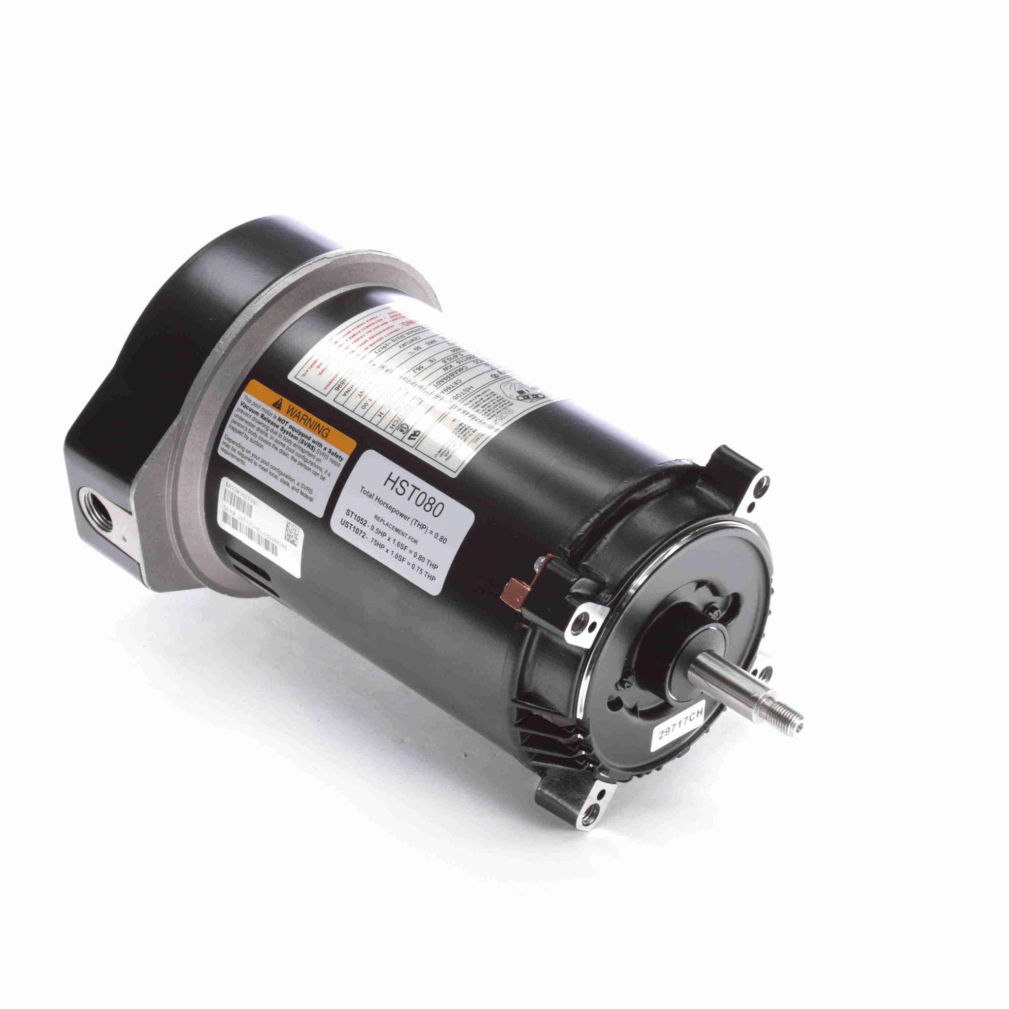 HST080 - 0.80 HP Pool Pump Motor, 1 phase, 3600 RPM, 230/115 V, 56J Frame, ODP - Hardware & Moreee