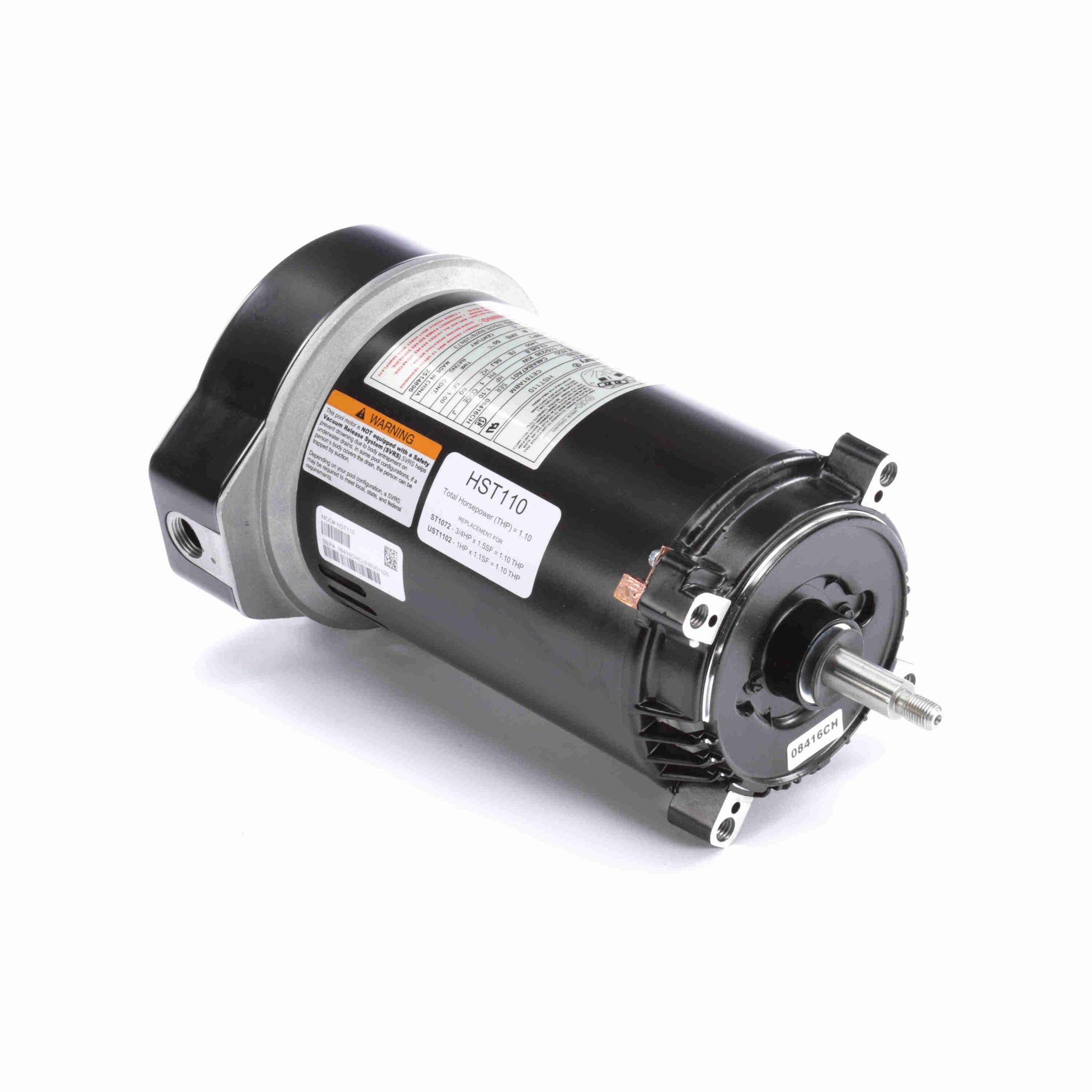 HST110 - 1.10 HP Pool Pump Motor, 1 phase, 3600 RPM, 230/115 V, 56J Frame, ODP - Hardware & Moreee