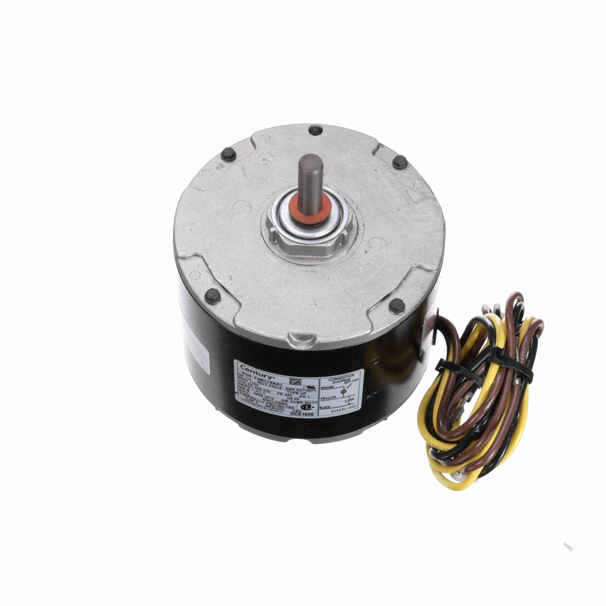 OCA1026 - 1/4 HP OEM Replacement Motor, 1100 RPM, 208-230 Volts, 48 Frame, TEAO - Hardware & Moreee