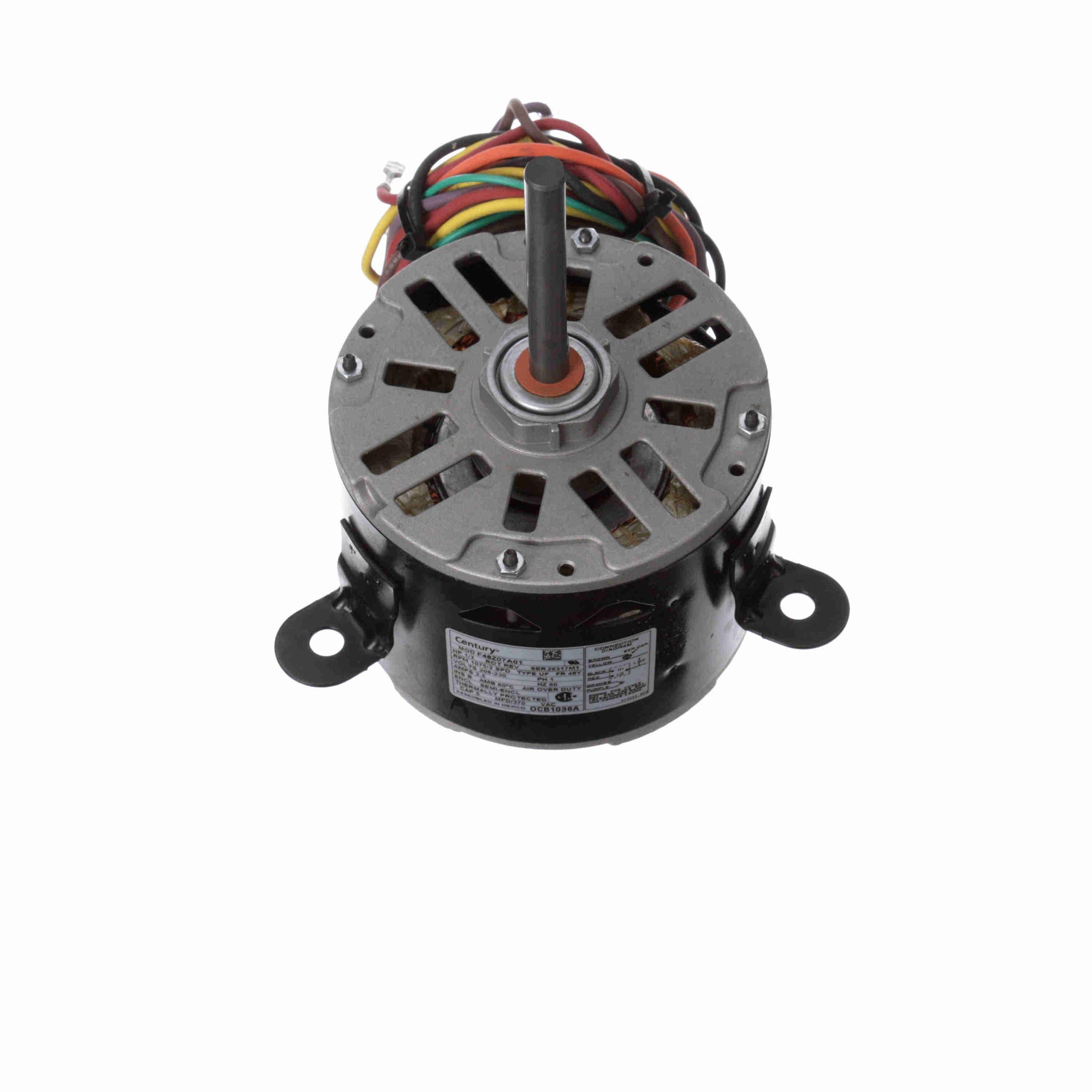 OCF1036 - 1/3 HP OEM Replacement Motor, 1075 RPM, 2 Speed, 208-230 Volts, 48 Frame, Semi Enclosed - Hardware & Moreee