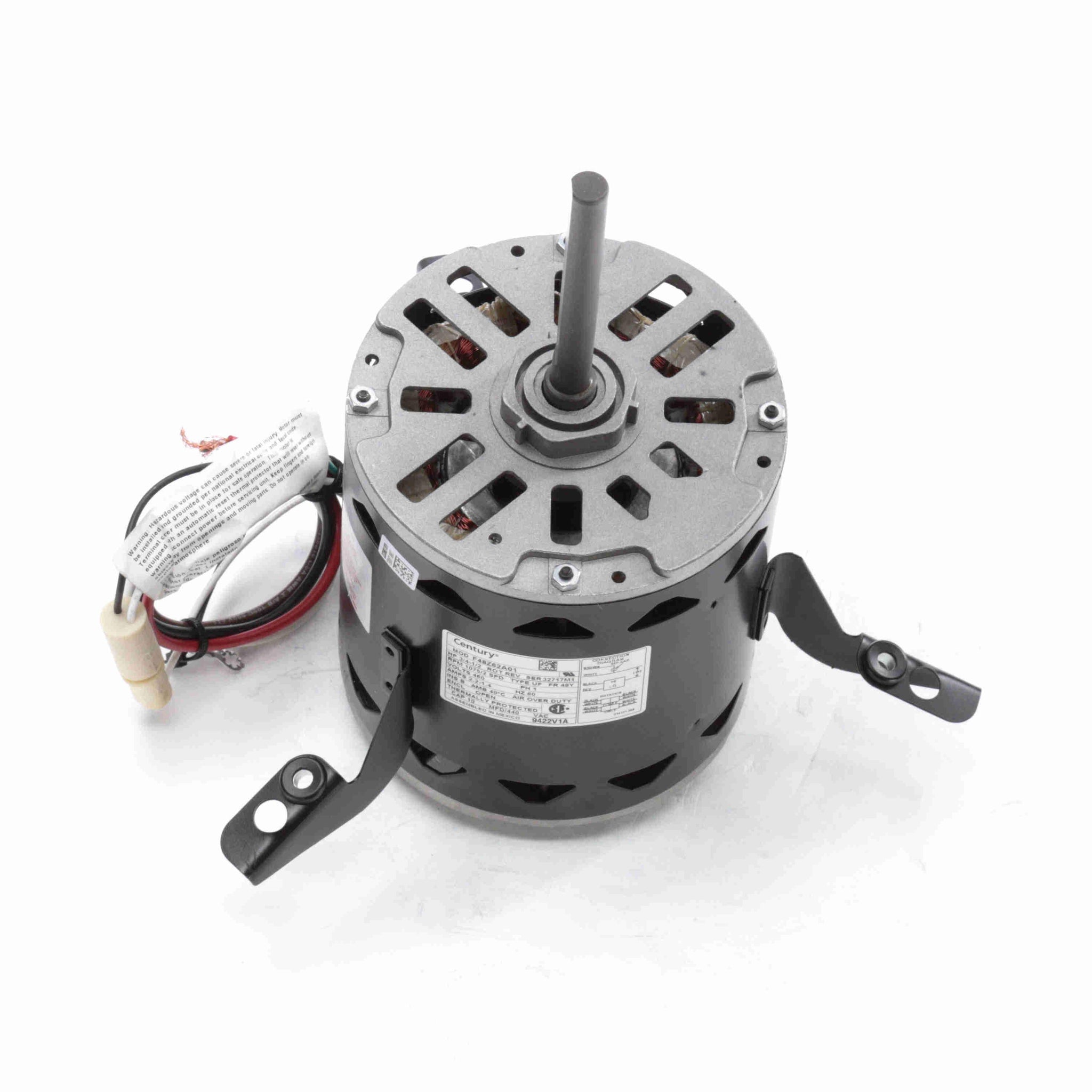9422V1A -  3/4 -1/2 HP Fan Coil / Room Air Conditioner Motor, 1075 RPM, 2 Speed, 460 Volts, 48 Frame, OAO - Hardware & Moreee