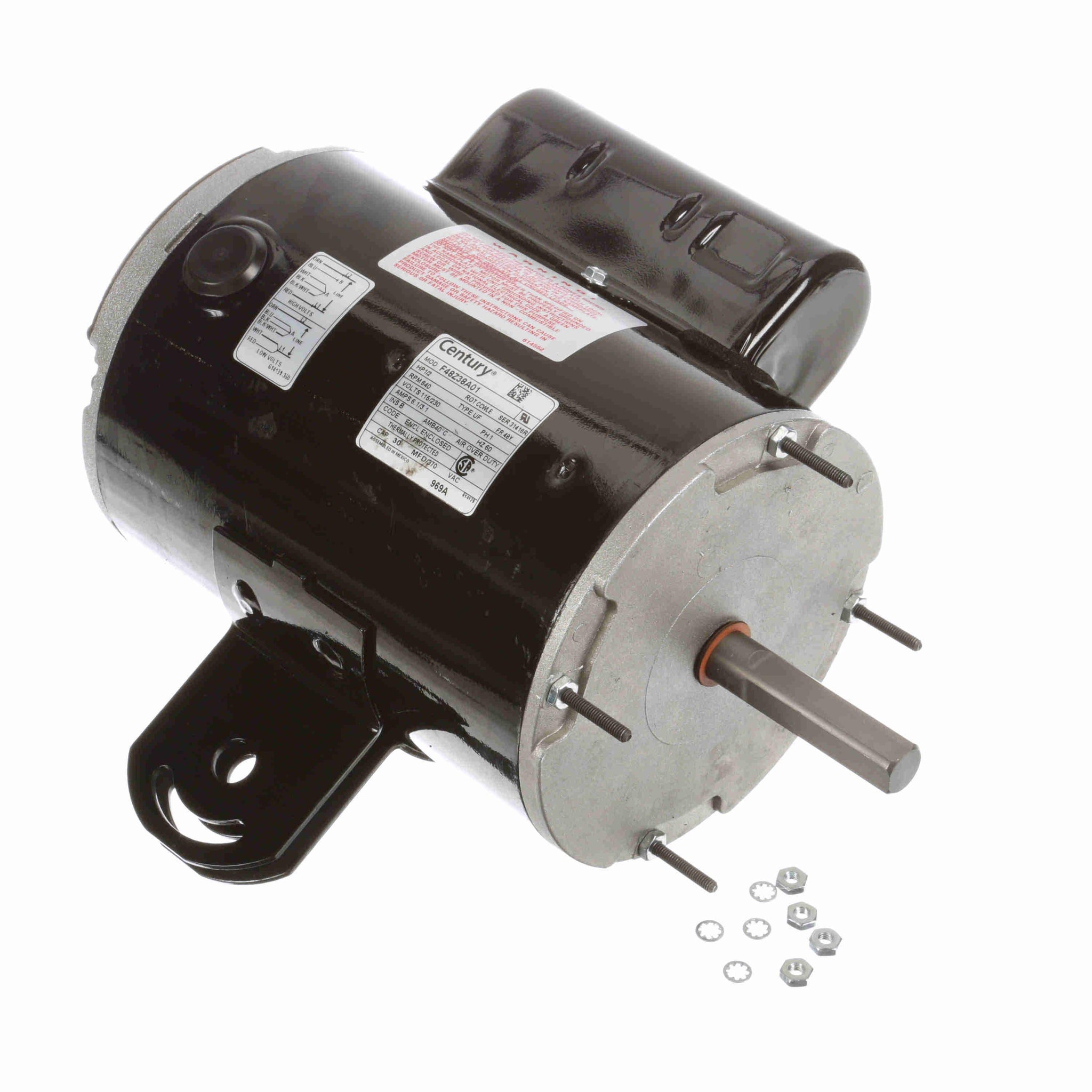 969A -  1/2 HP OEM Replacement Motor, 840 RPM, 115/230 Volts, 48 Frame, TEAO - Hardware & Moreee