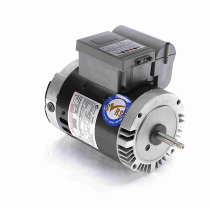 BG128A -  1.0 HP Pool Pump Motor, 1 phase, 3600 RPM, 230/115 V, 56J Frame, ODP