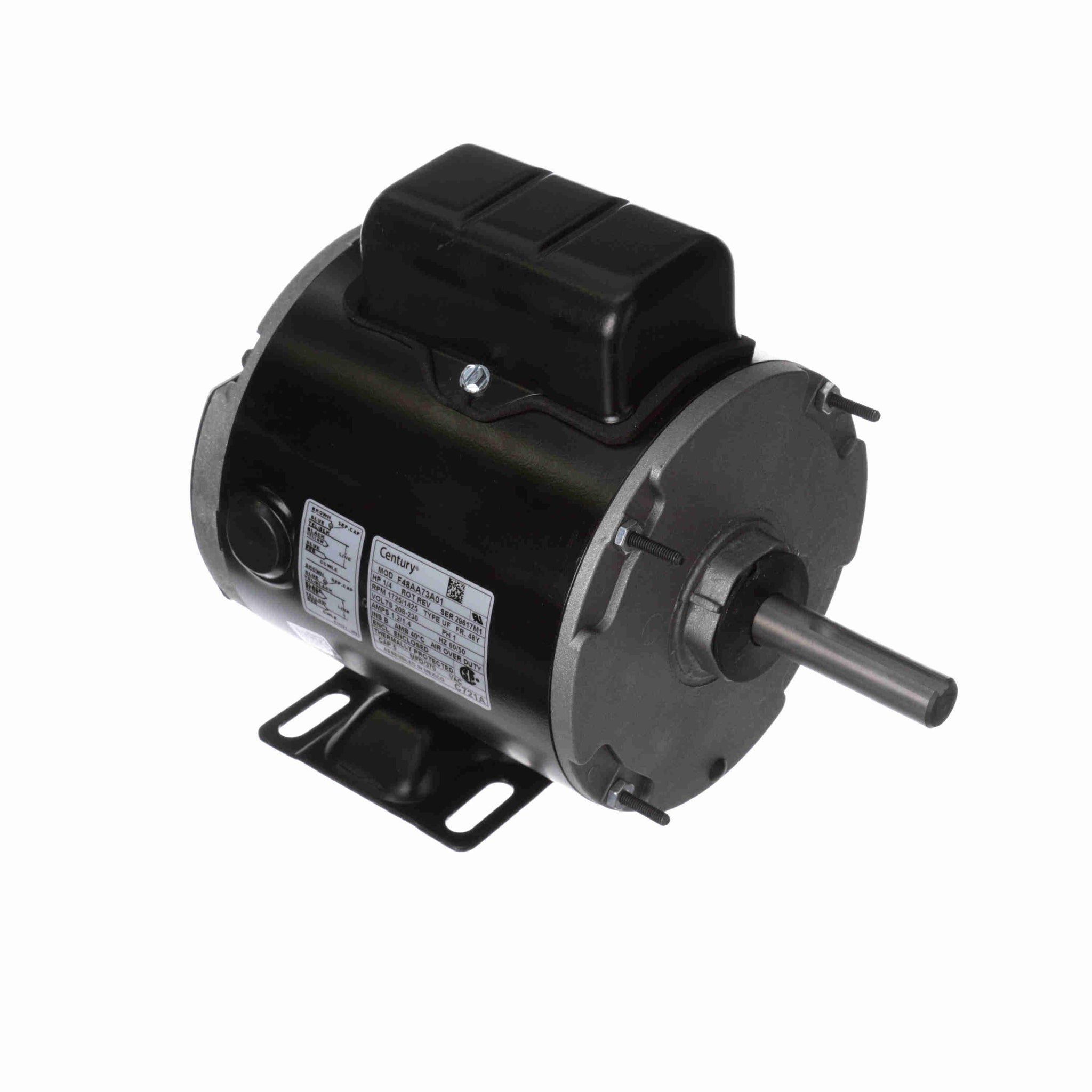 C721A -  1/4 HP Transformer Cooling Fan Motor, 1725/1425 RPM, 2 Speed, 208-230 Volts, 48 Frame, TEAO - Hardware & Moreee