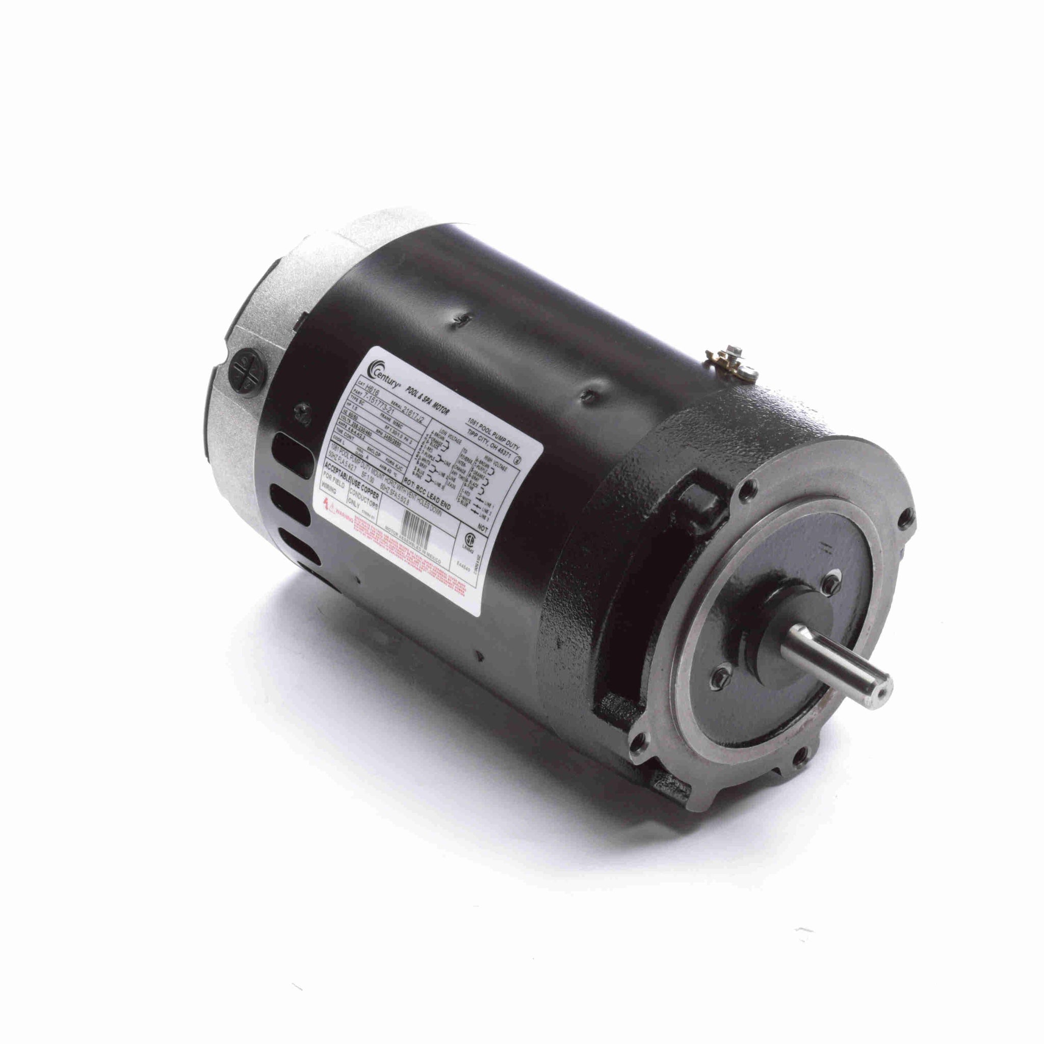 H616 -  1.5 HP Pool Pump Motor, 3 phase, 3600 RPM, 208-230/460 V, 56C Frame, ODP - Hardware & Moreee
