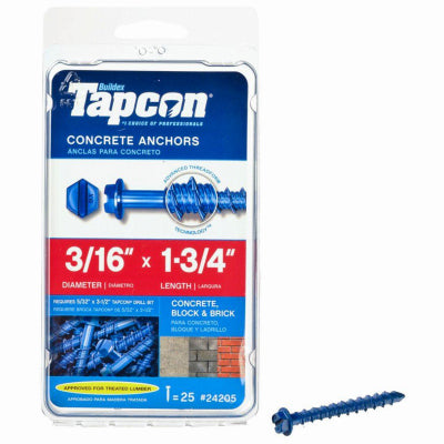 Hardware Store USA | 25PK3/16x1-3/4 Anchor