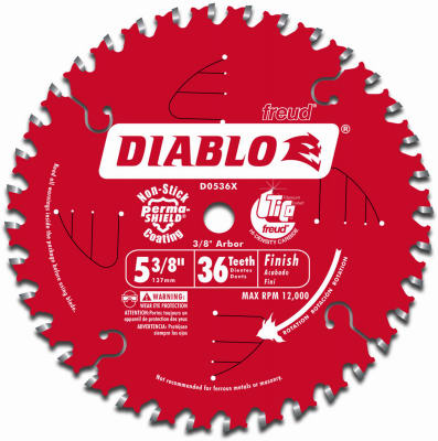 Hardware store usa |  5-3/8x36TCRDLSSaw Blade | D0536X | FREUD