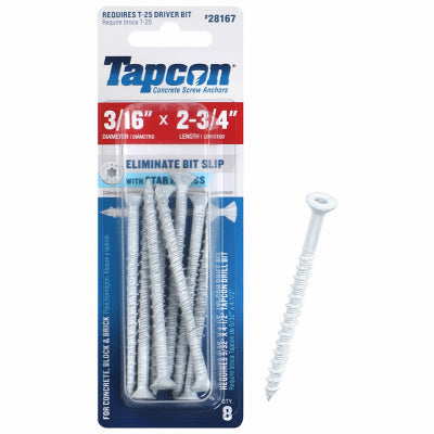 Hardware store usa |  8PK 3/16x2-3/4 Anchor | 28167 | ITW BRANDS