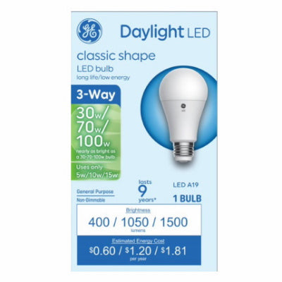 Hardware store usa |  GE LED 5/15W A19 Bulb | 93130565 | G E LIGHTING