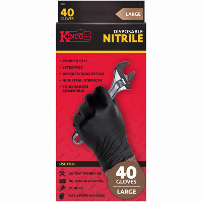 Hardware store usa |  40PK XL Disp BLK Glove | 2310-XL | KINCO INTERNATIONAL