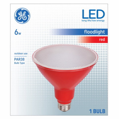 Hardware store usa |  GE 6W LED RED Bulb | 93100880 | G E LIGHTING
