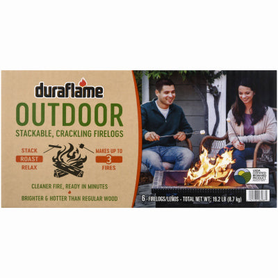 Hardware store usa |  6PK 3.2LB Out Firelog | 6287 | DURAFLAME COWBOY INC