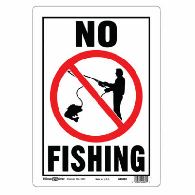 Hardware Store USA | 10x14 ALU No Fish Sign