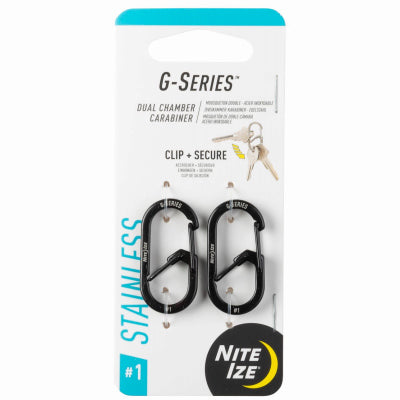 Hardware Store USA | 2PK BLK #1 Carabiners