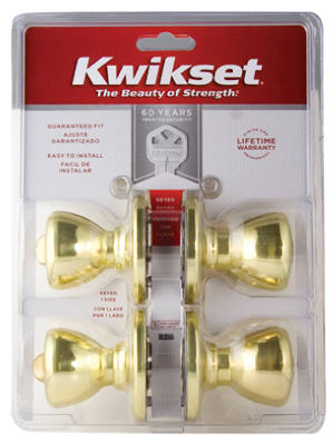 Hardware store usa |  2PK PB Entry Lockset | 243T 3 CP CODE K2 | KWIKSET