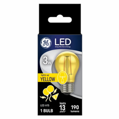 Hardware store usa |  GE 3W LED YEL Bulb | 93116860 | G E LIGHTING