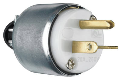 Hardware store usa |  20A 250V WHT Armor Plug | PS620PACC20 | PASS & SEYMOUR