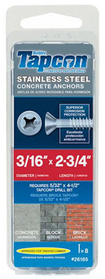 Hardware store usa |  8PK 3/16x2.75 PH Anchor | 26165 | ITW BRANDS