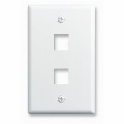 Hardware Store USA | WHT 1G 2Port Wall Plate