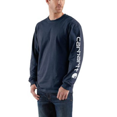 Hardware store usa |  LG Tall NVY LS Logo Tee | K231-NVY-LRG-TLL | CARHARTT INC