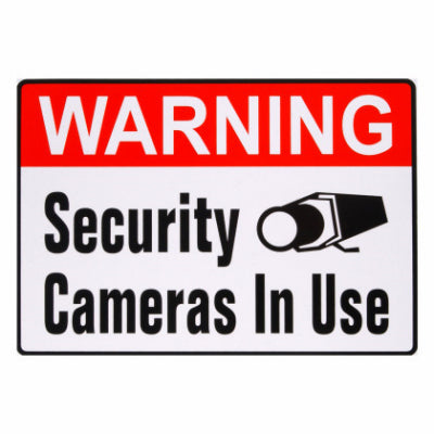 Hardware Store USA | 4x6 Security Cam Sign | Pack Of 6