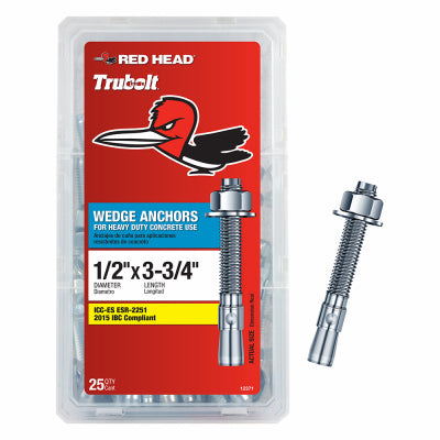 Hardware store usa |  25PK 1/2x3-3/4 Anchor | 12371 | ITW BRANDS