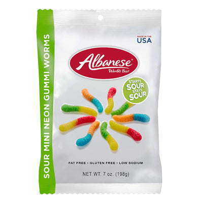 Hardware store usa |  7OZ Sour Mini Worms | 53356 | ALBANESE CONFECTIONERY GROUP