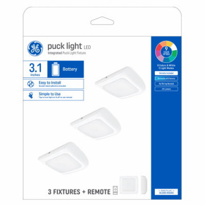 Hardware store usa |  GE 3PK BP Puck Light | 93129152 | G E LIGHTING