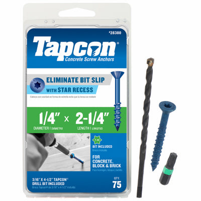 Hardware store usa |  75PK 1/4x2.25 Anchor | 28380 | ITW BRANDS