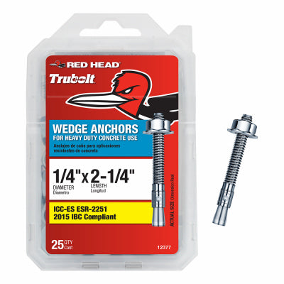 Hardware Store USA | 25PK 1/4x2-1/4 Anchor