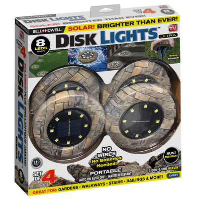 Hardware store usa |  4PK Slate Disk Lights | 2553 | EMSON DIV. OF E. MISHON
