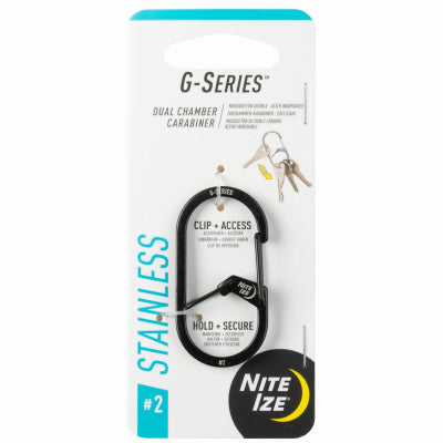 Hardware Store USA | 2PK BLK #2 Carabiners