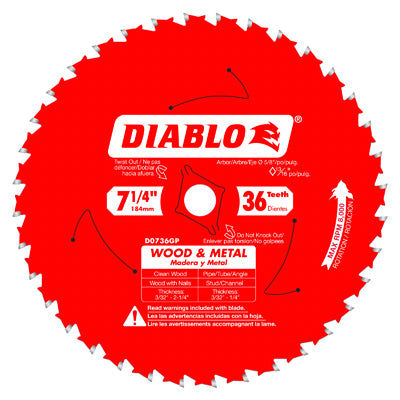 Hardware Store USA | 7-1/4x36T WD/MTL Blade | Pack Of 5