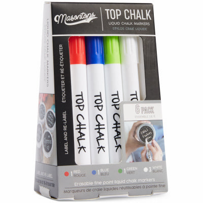 Hardware store usa |  6PK LIQ Chalk Marker | TC6 | MASONTOPS INC