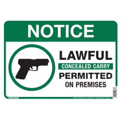 Hardware Store USA | 10X14 ConcealCarry Sign