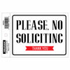 Hardware Store USA | 4x6 No Soliciting Sign