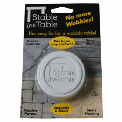 Hardware store usa |  4PK WHT RND StableTable | 110-00-03-04 | STABLE THE TABLE, LLC