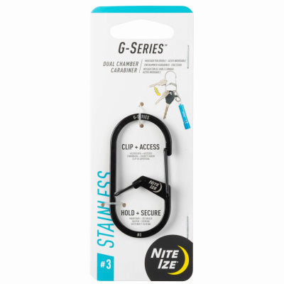 Hardware Store USA | 2PK BLK #3 Carabiners