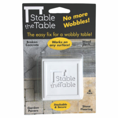 Hardware store usa |  4PK WHT SQ Stable Table | 110-11-03-04 | STABLE THE TABLE, LLC