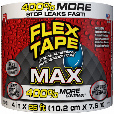 Hardware store usa |  4x25 WHT Flex Tape Max | TFSMAXWHT04 | SWIFT RESPONSE LLC