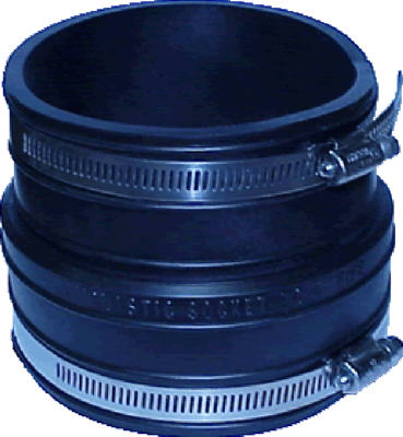 Hardware Store USA | 4x3 Clay Pipe Coupling