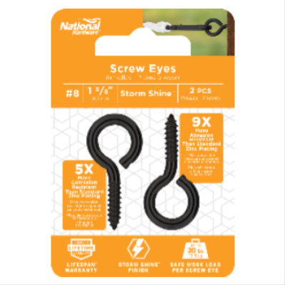 Hardware store usa |  #8 Lag Screw Eye | N820-085 | NATIONAL MFG/SPECTRUM BRANDS HHI